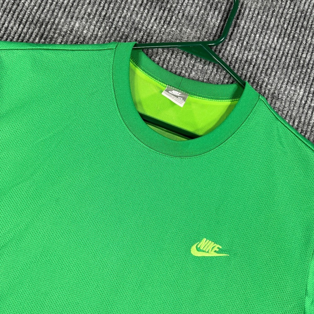 Vintage Nike Shirt Mens XL Green‎ Short Sleeve Athletic Training Performance